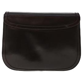 Gucci-GUCCI Shoulder Bag Leather Brown Auth ep1303-Brown