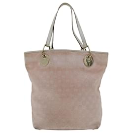 Gucci-GUCCI GG Canvas Tote Bag Pink 120836 auth 50741-Pink