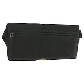 Gucci-GUCCI Waist Bag Pouch Nylon Black Auth rd1401-Black