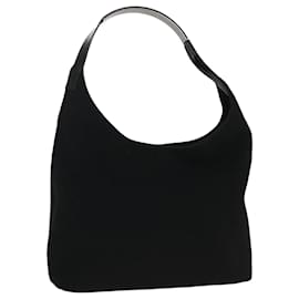 Gucci-GUCCI Shoulder Bag Canvas Black 3297 Auth ac1758-Black