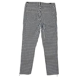 Autre Marque-Blue & White Striped Stretch Jeans-Blue