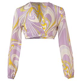 Emilio Pucci Top corto con estampado Onde Otro