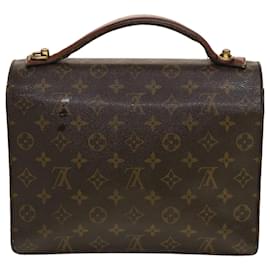 Louis Vuitton-Louis Vuitton Monogram Monceau 28 Hand Bag 2way M51185 LV Auth bs5415-Brown