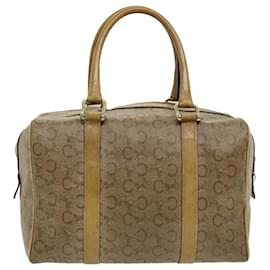 Céline-CELINE C Macadam Canvas Hand Bag Beige Auth ki2542-Brown