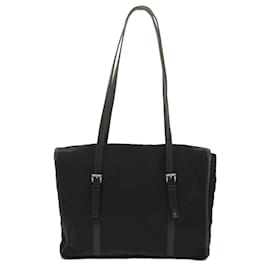 Prada-PRADA Shoulder Bag Nylon Black Auth bs4565-Black