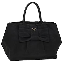 Prada-PRADA Hand Bag Nylon Black Auth yb046-Black