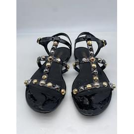 Louis Vuitton-LOUIS VUITTON  Sandals T.eu 37 leather-Black