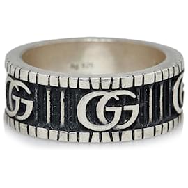 Gucci-Gucci Silver GG Marmont Ring-Silvery