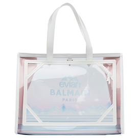 Bolsa B-Army em PVC Balmain Branco x Evian Branco