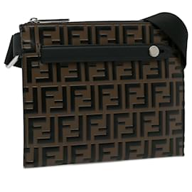 Fendi-Fendi Brown Zucca Crossbody-Brown