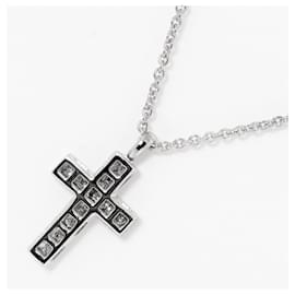 Bulgari-Bulgari Latin Cross Necklace-Silvery