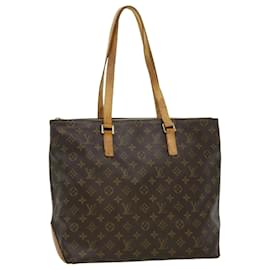 Louis Vuitton-LOUIS VUITTON Monogram Cabas Mezzo Tote Bag M51151 LV Auth rz514-Brown