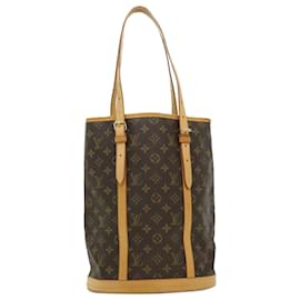 Louis Vuitton-Bolso de hombro M con monograma Bucket GM de LOUIS VUITTON42236 Punto de autenticación LV4331-Castaño