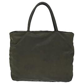 Prada-PRADA Hand Bag Nylon Khaki Auth 50558-Green