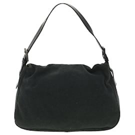 Fendi-FENDI Mamma Baguette Shoulder Bag Canvas Gray 2370/26325/008 auth 38011-Grey