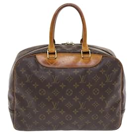 Louis Vuitton-LOUIS VUITTON Monogram Deauville Hand Bag M47270 LV Auth 50336-Brown