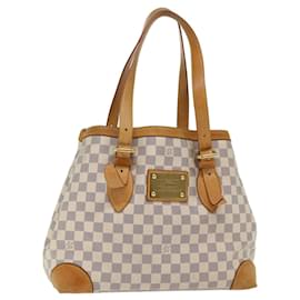 Louis Vuitton-LOUIS VUITTON Damier Azur Hampstead MM Tote Bag N51206 LV Auth ki3260-Multiple colors