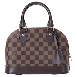 Louis Vuitton-Louis Vuitton Damier Ebene Alma BB Bag in Brown Canvas-Other