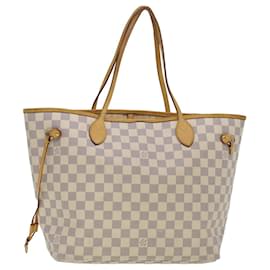 Louis Vuitton-LOUIS VUITTON Damier Azur Neverfull MM Tote Bag N41605 LV Auth am4555-Multiple colors