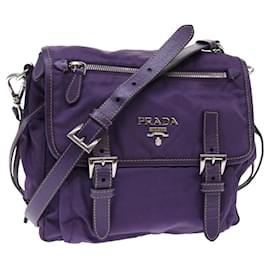 Prada-Bolsa de ombro PRADA Nylon Purple Auth am4875-Roxo