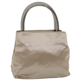 Prada-PRADA Hand Bag Velor Silver Auth bs7331-Metallic