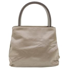 Prada-PRADA Hand Bag Velor Silver Auth bs7331-Metallic