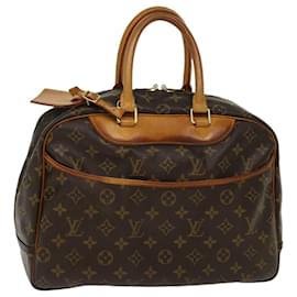 Louis Vuitton-LOUIS VUITTON Monogram Deauville Hand Bag M47270 LV Auth 50917-Brown