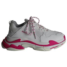 Baskets Balenciaga Triple S en Polyester Blanc Blanc