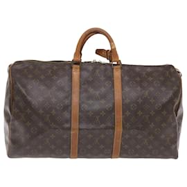 Louis Vuitton-Louis Vuitton-Monogramm Keepall 55 Boston Bag M.41424 LV Auth 50051-Braun
