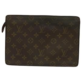 Louis Vuitton-LOUIS VUITTON Monogram Pochette Homme Clutch Bag M51795 LV Auth 39559-Brown