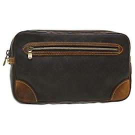Louis Vuitton-LOUIS VUITTON Monogram Marly Dragonne GM Clutch Bag M51825 LV Auth 39466-Brown