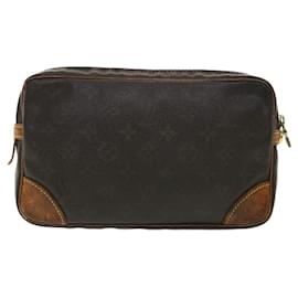 Louis Vuitton-LOUIS VUITTON Monogram Marly Dragonne GM Clutch Bag M51825 LV Auth 39466-Brown