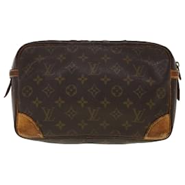Louis Vuitton-Louis Vuitton Monogram Compiegne 28 Clutch Bag M51845 LV Auth 39659-Brown