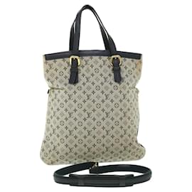 Louis Vuitton-LOUIS VUITTON Monogram Mini Franoise Tote Bag 2way Blue M92208 LV Auth 51035-Blue