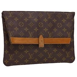 Louis Vuitton-LOUIS VUITTON Monogram Pochette Priant Business Bag M51805 LV Auth am4150-Braun