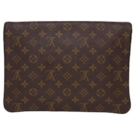 Louis Vuitton-LOUIS VUITTON Monogram Pochette Priant Business Bag M51805 Autenticación LV4150-Castaño