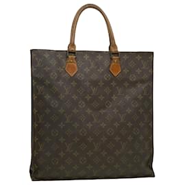 Louis Vuitton-LOUIS VUITTON Monogram Sac Plat Hand Bag M51140 LV Auth pt2100-Brown