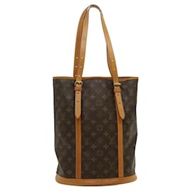 Louis Vuitton-LOUIS VUITTON Monogram Bucket GM Shoulder Bag M42236 LV Auth jk1133-Brown