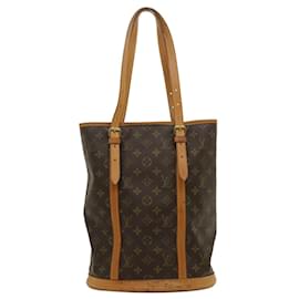 Louis Vuitton-LOUIS VUITTON Monogram Bucket GM Shoulder Bag M42236 LV Auth jk1133-Brown