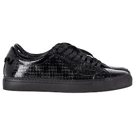 Givenchy 4Baskets Urban Street G Embossed en Cuir Verni Noir Noir