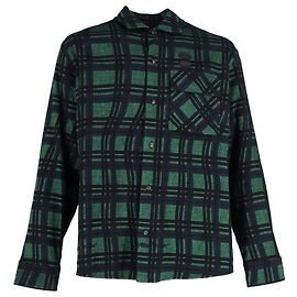 Off White Camicia Off-White in flanella a quadri con retro a freccia in cotone verde Verde
