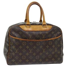 Louis Vuitton-LOUIS VUITTON Monogram Deauville Hand Bag M47270 LV Auth 50028-Brown