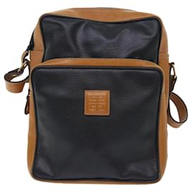Givenchy-GIVENCHY Shoulder Bag Leather 2Set Black Brown Auth bs7322-Black