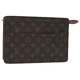 Louis Vuitton-LOUIS VUITTON Monogram Pochette Homme Clutch Bag M51795 LV Auth 50263-Brown
