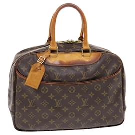 Louis Vuitton-LOUIS VUITTON Monogram Deauville Hand Bag M47270 LV Auth 50025-Brown