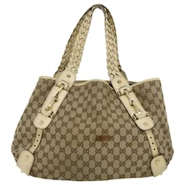Gucci-Gucci GG Canvas shoulder bag 2Set Beige Auth yt920-Brown