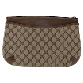 Gucci-GUCCI GG Canvas Web Sherry Line Shoulder Bag Green Beige 904.02.026 Auth yk8058-Green