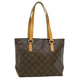 Louis Vuitton-LOUIS VUITTON Monogram Cabas Piano Tote Bag M51148 LV Auth hs1398-Brown