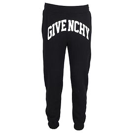Givenchy Front Logo-Print Sweatpants in Black Cotton Black