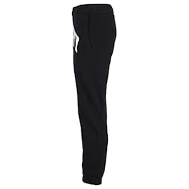 Givenchy-Givenchy Pantalon de survêtement à logo imprimé sur le devant en coton noir-Noir